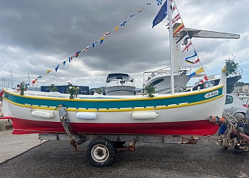 La Largade, pointu de 1946 amaré au Brusc